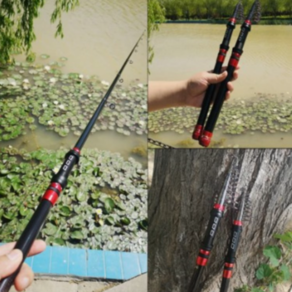 Lanseta telescopica, Adsinio, Carbon, 2.1m, Lungime retractata 41cm, 155g, Inele din carbura de siliciu, SiC, Baza din aliaj, Inel antiexplozie, 7 elementi, Husa de catifea - imagine 4