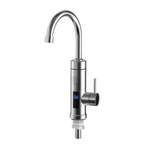 Robinet Electric Instant, Adsinio, Afisaj LED, 3000 W, Apa calda 30°C-60°C, Inox