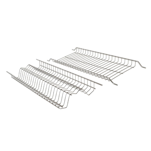 Scurgator Vase din Inox cu 2 Rafturi, Pentru Dulap cu Dimensiune Exterioara de 800mm, Tavita de Plastic, Inox - imagine 4