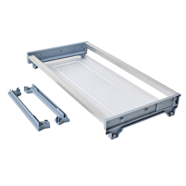 Scurgator Vase din Inox cu 2 Rafturi, Pentru Dulap cu Dimensiune Exterioara de 800mm, Tavita de Plastic, Inox - imagine 5
